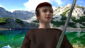 Elfin princess Andrael Ashenfire is always ready with her sword and quarterstaff. Don't mess with her.